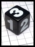 Dice : Dice - 6D - 3 Twice Dice Black - RA Trade Sept 2016